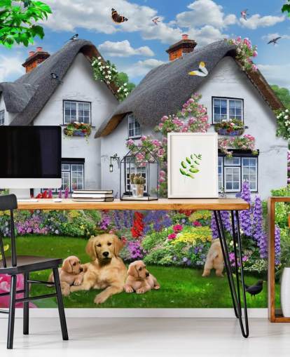 thatched white cottage wallpaper thatched white cottage wallpaper