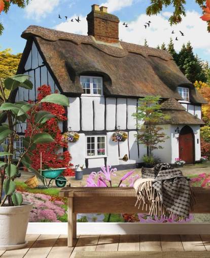 black and white thatched cottage wallpaper black and white thatched cottage wallpaper