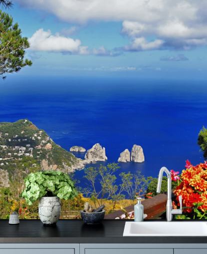 Blue Coastal Bakgrund