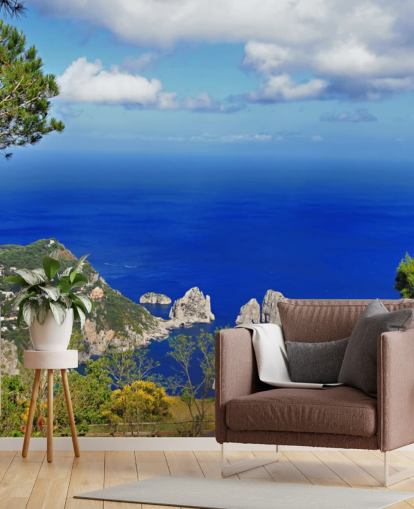 Blue Coastal Wallpaper