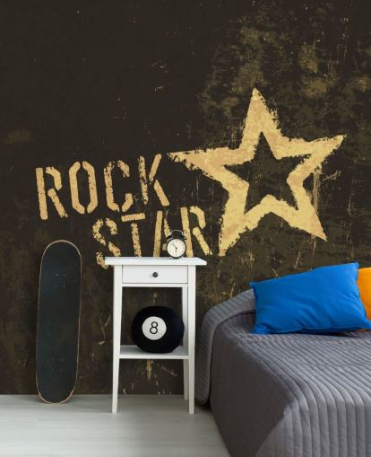 Decorazione murale con rock star
