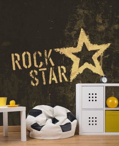 Rock Star muurschildering