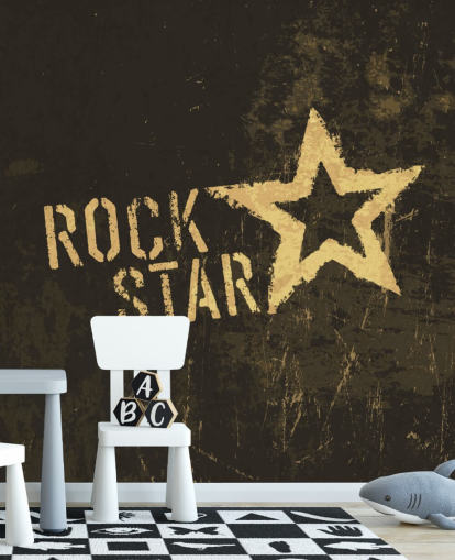 Rock Star muurschildering