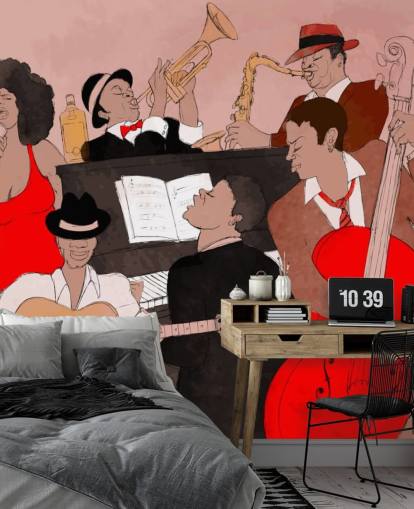 Jazz Singers Painting Wallpaper