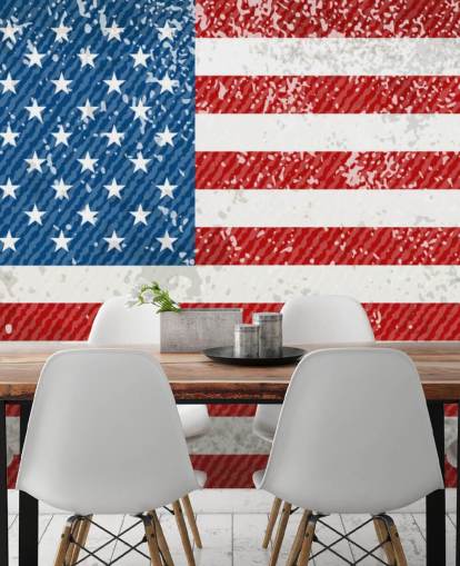 Rustikk amerikansk flagg Veggmaleri Rustikk amerikansk flagg Veggmaleri