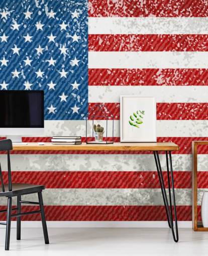 Rustikk amerikansk flagg Veggmaleri