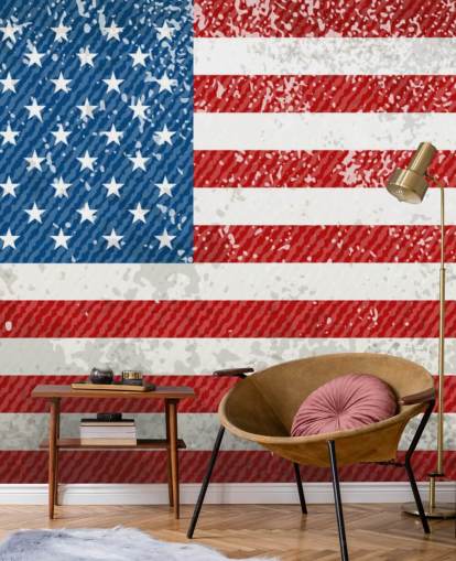 Rustic American Flag Wall Mural Rustic American Flag Wall Mural