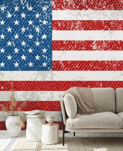 Rustic American Flag Wall Mural Rustic American Flag Wall Mural