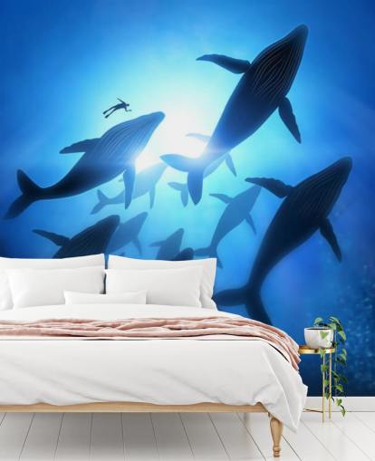 Mural de pared Debajo de ballenas