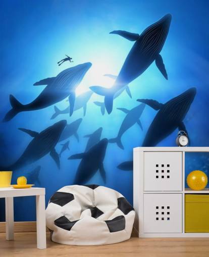 Décoration murale Sous les baleines