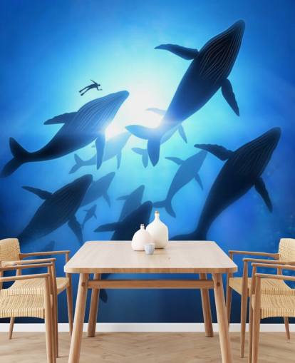Mural de pared Debajo de ballenas