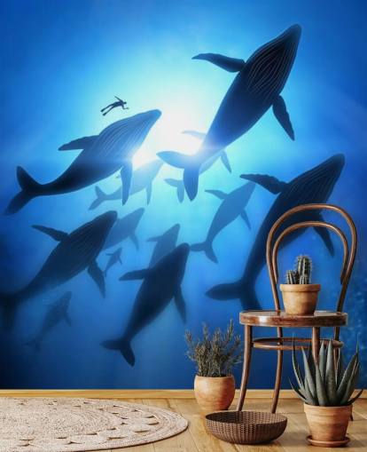 Mural de pared Debajo de ballenas