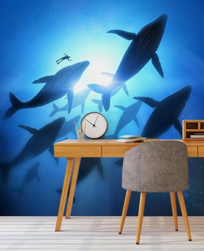 Mural de pared Debajo de ballenas