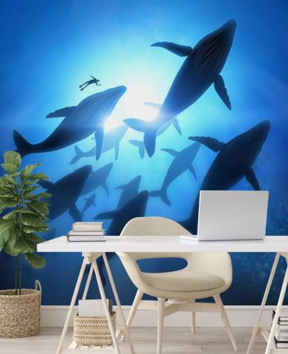 Mural de pared Debajo de ballenas