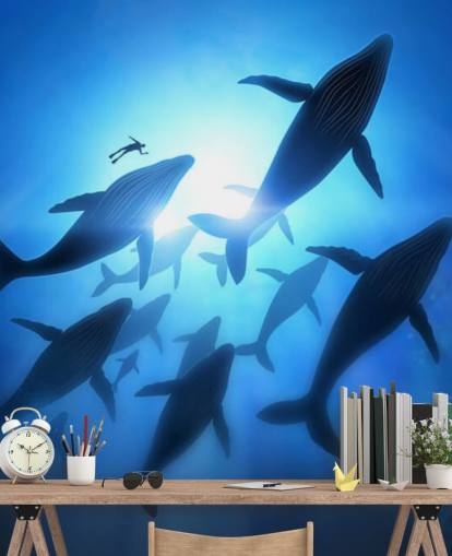 Mural de pared Debajo de ballenas