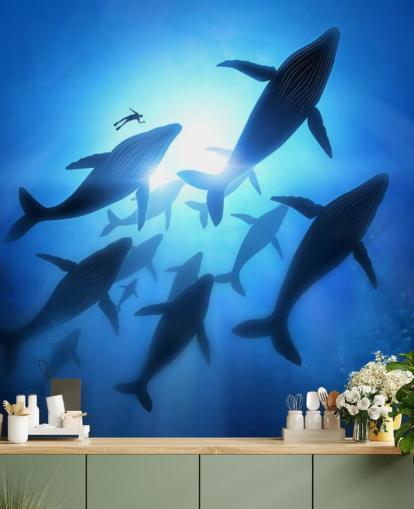 Mural de pared Debajo de ballenas