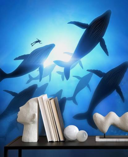 Mural de pared Debajo de ballenas