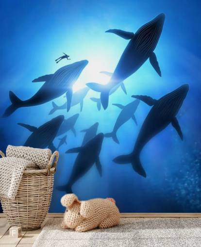 Décoration murale Sous les baleines