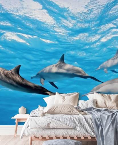 Dolfijnen in oceaanbehang