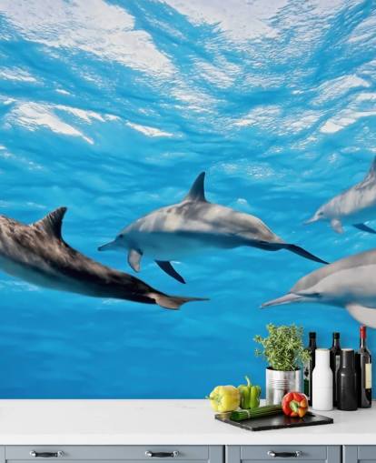 Dolphins in Ocean Wallpaper
