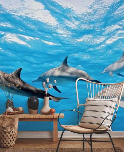 Delfine im Meer Tapete