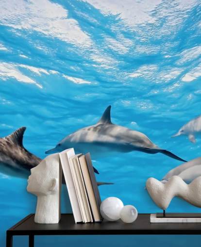 Carta da Parati Delfini nell'Oceano Carta da Parati Delfini nell'Oceano