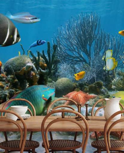 Fische und Korallenriff Wallpaper