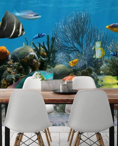 Papier Peint Poissons et Coraux