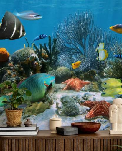 Papel de Parede Peixe e Coral Reef Papel de Parede Peixe e Coral Reef