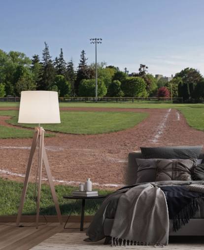 Baseball feltet i skumring veggmaleri