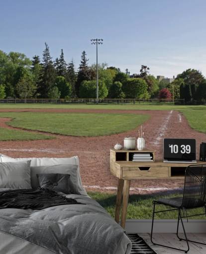 Baseball feltet i skumring veggmaleri