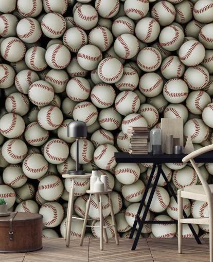 Fundo de bolas de beisebol Papel de parede esportivo Fundo de bolas de beisebol Papel de parede esportivo