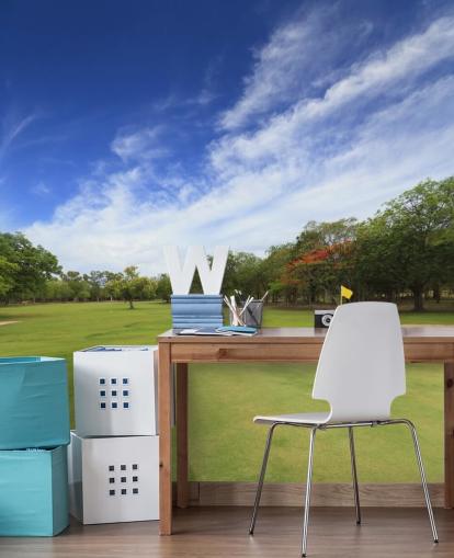 Sunny Golf Pitch Wall Mural