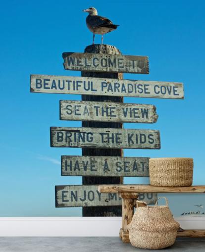 Bem-vindo ao Malibu Sign Malibu Sign Wallpaper 