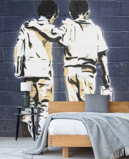 Zwei Jungen Graffiti-Tapete