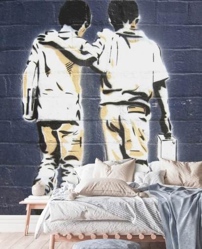 Papier peint Graffiti Deux Garçons
