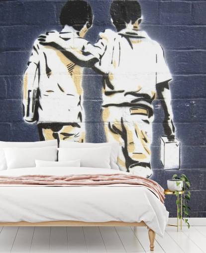 Papel pintado Graffiti de dos niños