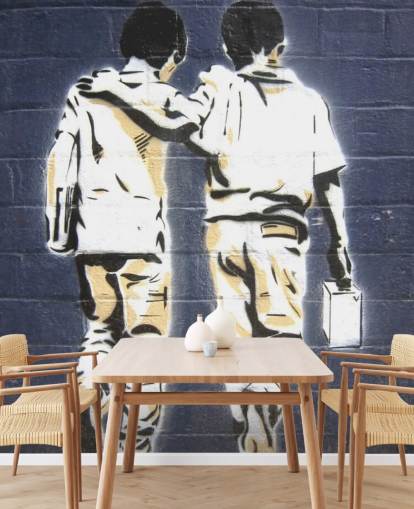 Two Boys Graffiti Wallpaper