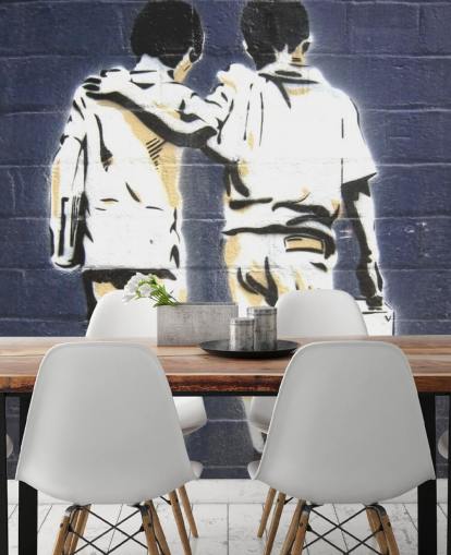 Two Boys Graffiti Wallpaper