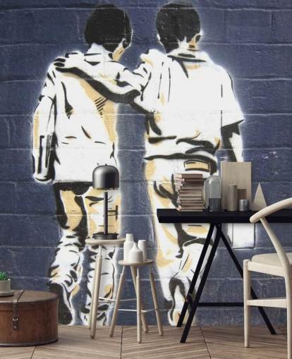 Two Boys Graffiti Wallpaper