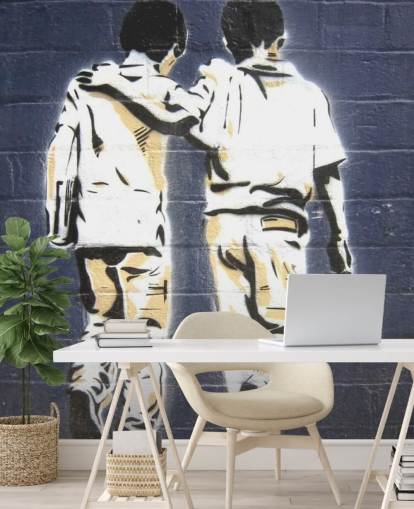 Two Boys Graffiti Wallpaper