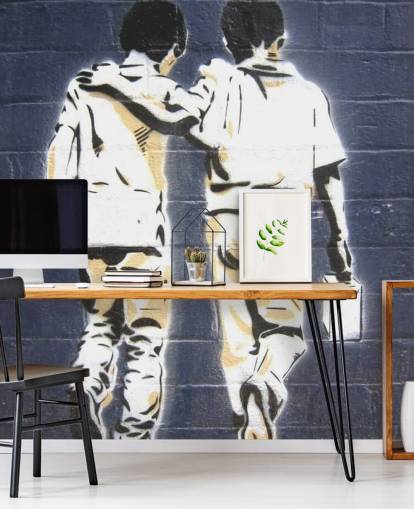 Two Boys Graffiti Wallpaper