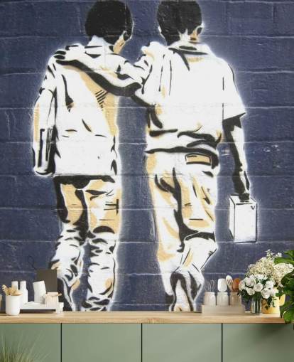 Two Boys Graffiti Wallpaper