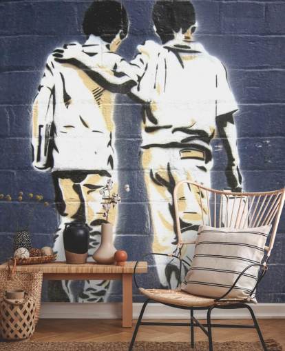 Two Boys Graffiti Wallpaper