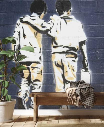 Two Boys Graffiti Wallpaper