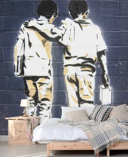 Two Boys Graffiti Wallpaper