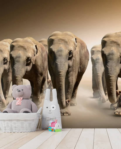 Elephabt Grupp Väggmålning