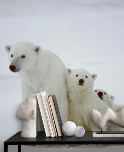 Polar Bear with Cubs Wallpaper
