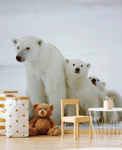 Polar Bear with Cubs Wallpaper Polar Bear with Cubs Wallpaper