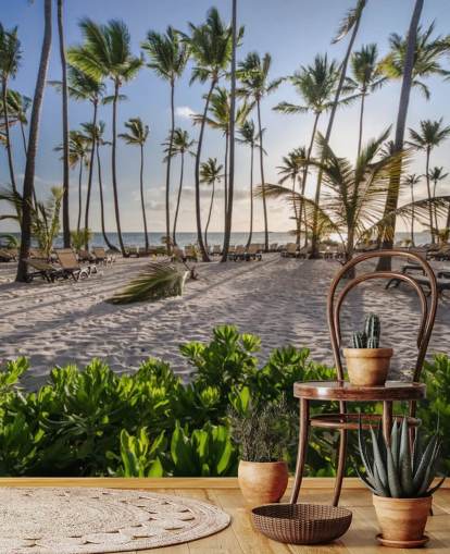 Plage des Caraïbes au lever du soleil